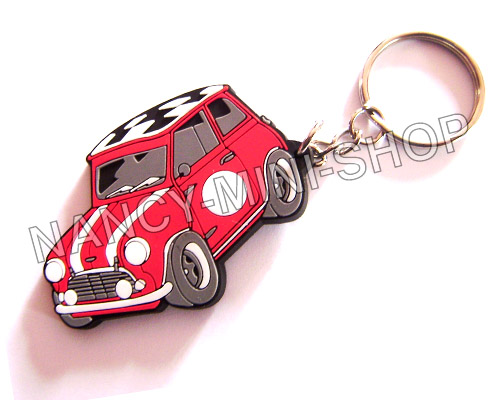 Porte clé caoutchouc - MINI (rouge) - PC-NMS09R - pièces Austin Mini Cooper  - Nancy Mini Shop