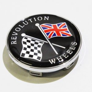 Bouchon de valves de roues UNION JACK (noir - les 4)