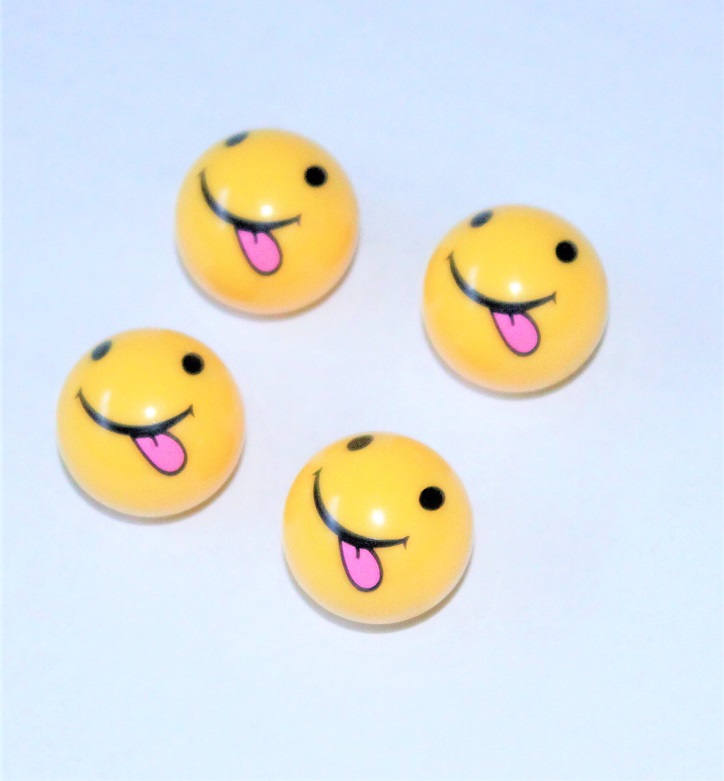 Bouchons De Valve Personnalisés Smiley - Lot De 4, 7mm, ABS Et Aluminium, Pour Pneus Voiture Et Moto